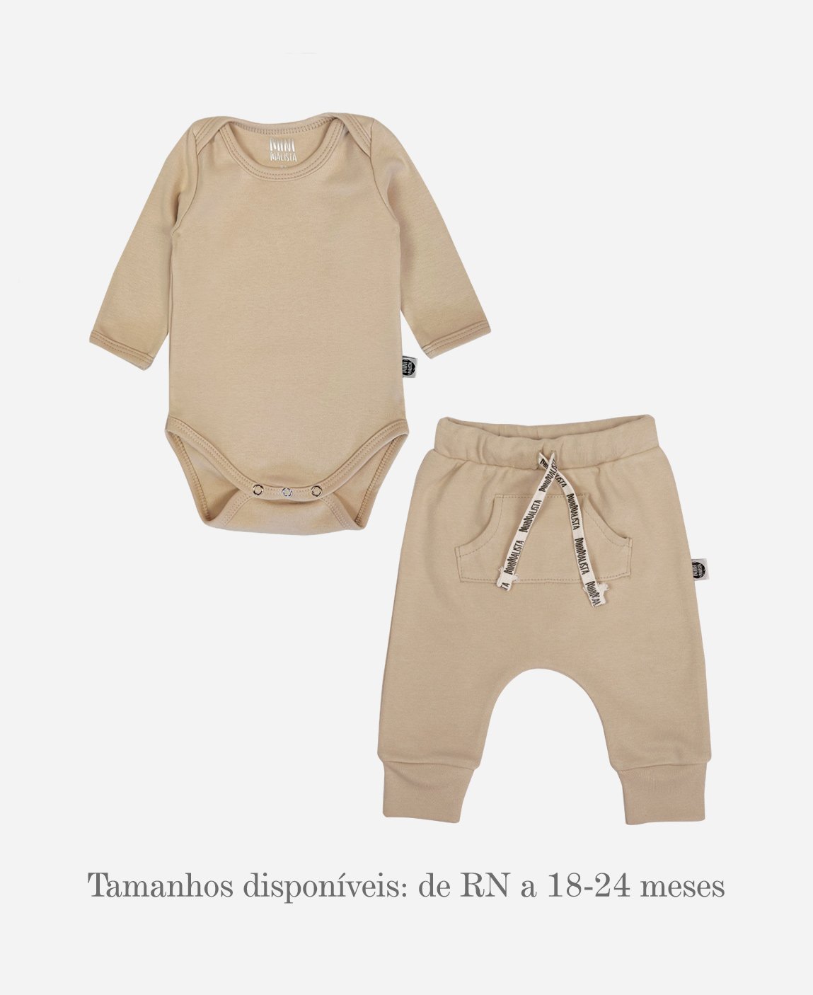 Conjunto Body e Calça | Liso Beige