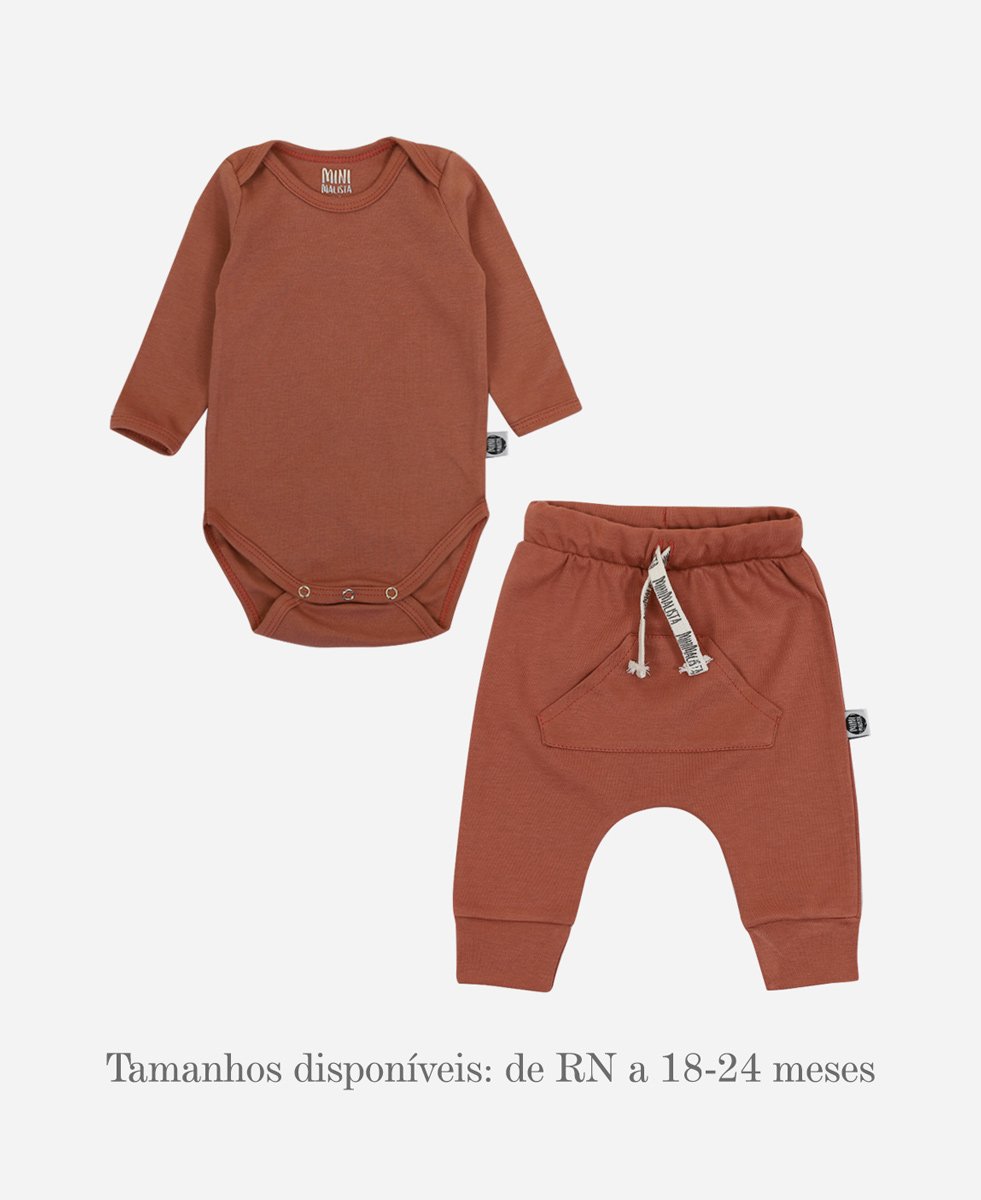 Conjunto Body e Calça Liso Chutney