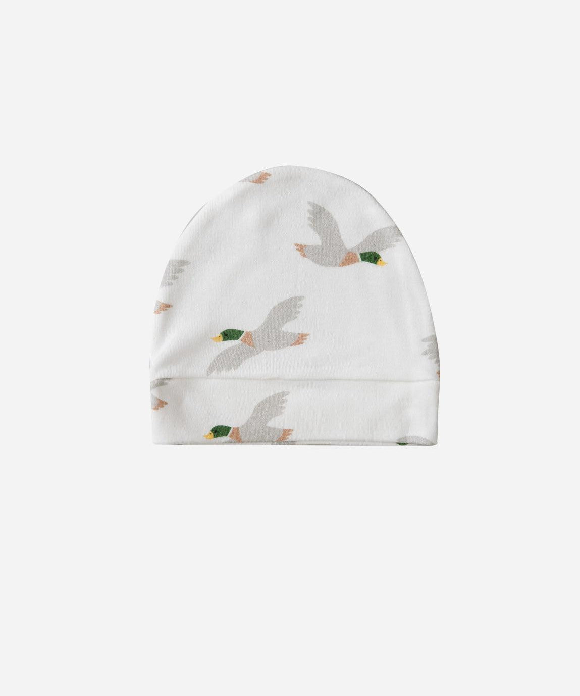 Touca de Bebê Unissex | Mallard Duck - MiniMalista Baby - 0.2, b2b, Baby, black-friday, com-desconto-mm10, Meia Estação, Menino, tab-tam-touca-bebe -bebê-minimalista-estiloso