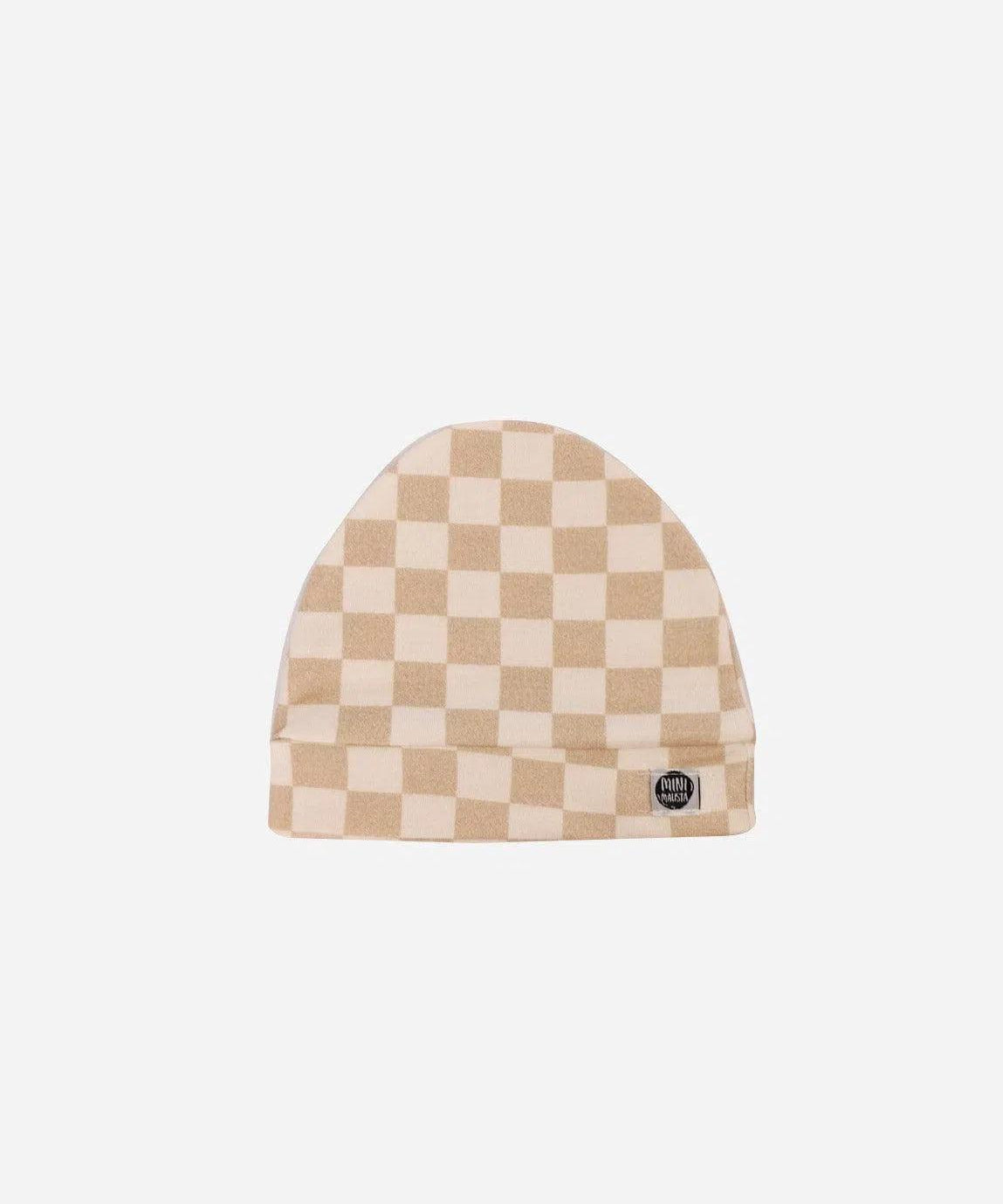 Touca de Bebê Unissex | Racer Beige - MiniMalista Baby - 0.3, b2b, Baby, black-friday, com-desconto-mm10, Meia Estação, Menina, Neutro, tab-tam-touca-bebe, Unissex -bebê-minimalista-estiloso