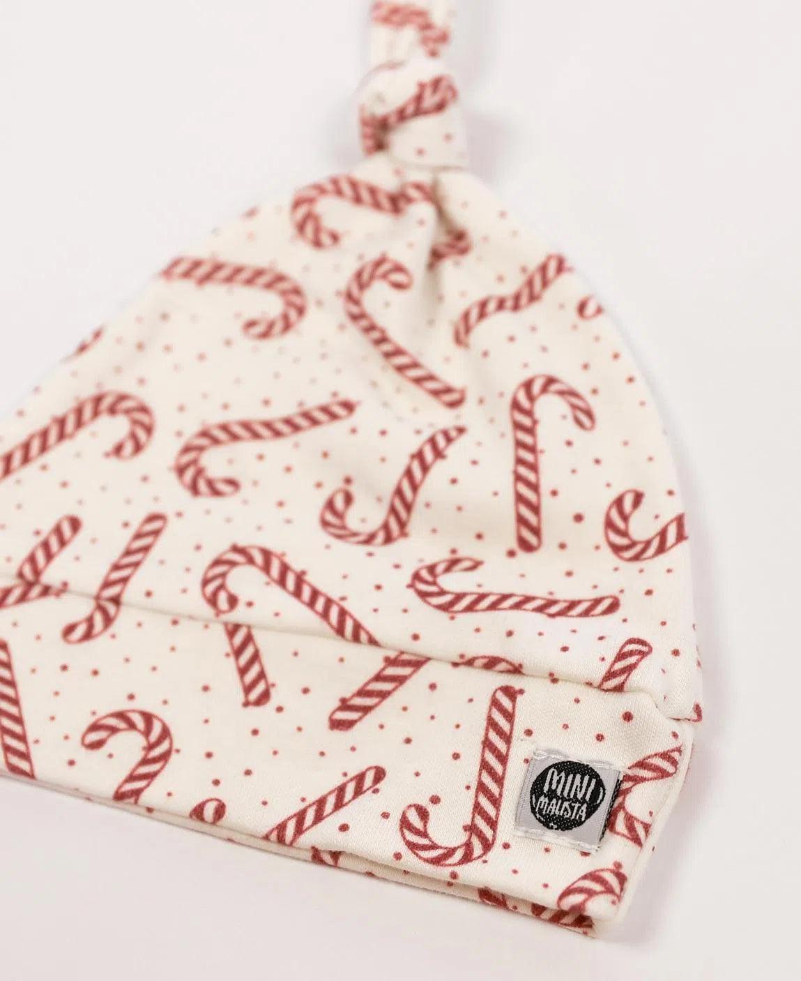 Touca Nó Recém-Nascido Unissex | Candy Cane - MiniMalista Baby - 0, b2b, Baby, Christmas, com-desconto-mm10, Meia Estação, Menina, natal, Neutro, tab-tam-touca-nó, Unissex, Xmas -bebê-minimalista-estiloso