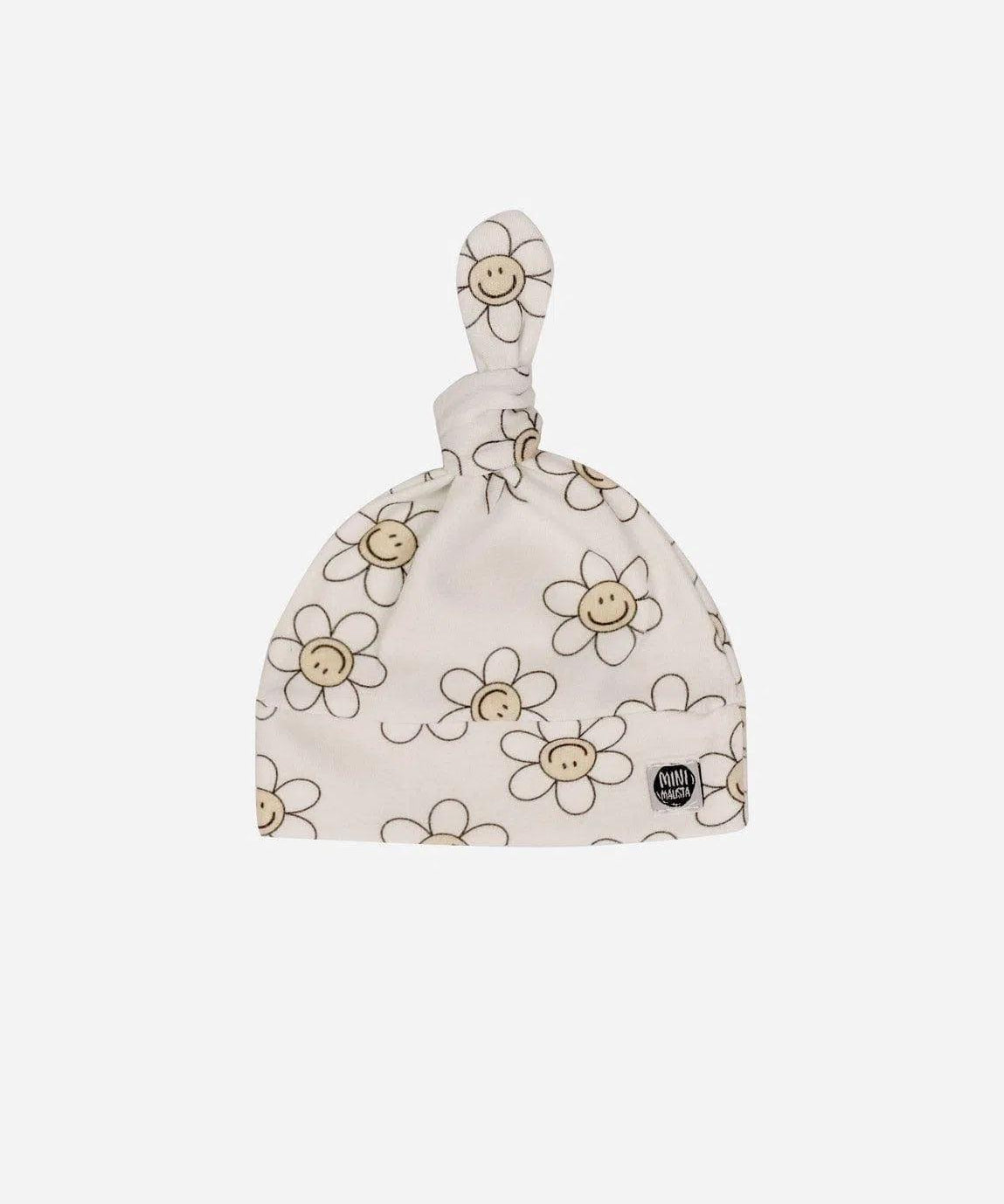 Touca Nó Recém-Nascido Unissex | Flower Power - MiniMalista Baby - 0.3, Ano Novo, b2b, Baby, black-friday, com-desconto-mm10, Meia Estação, Menina, Reveillon, tab-tam-touca-nó -bebê-minimalista-estiloso