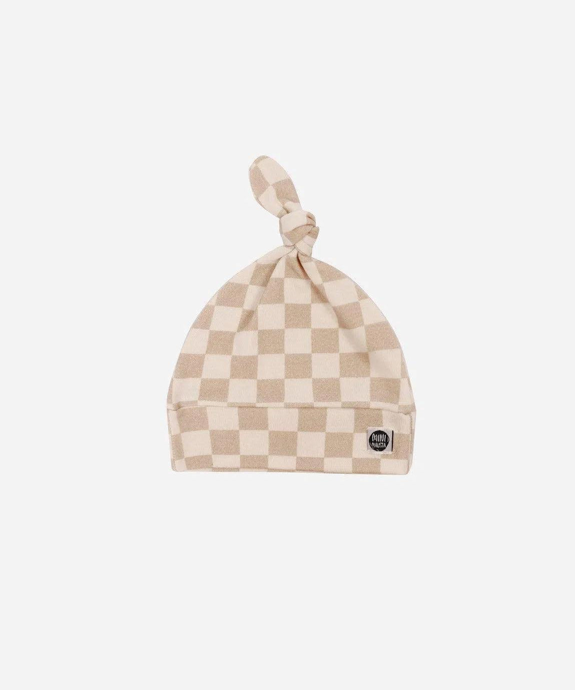 Touca Nó Recém-Nascido Unissex | Racer Beige - MiniMalista Baby - 0.3, b2b, Baby, black-friday, com-desconto-mm10, Meia Estação, Menina, Neutro, tab-tam-touca-nó, Unissex -bebê-minimalista-estiloso