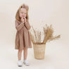 Vestido Infantil Manga Longa MiniMalista Liso Mocha - MiniMalista Baby - b2b, com-desconto-mm10, Frio, Kids, Menina, Neutro, tab-tam-vestido-manga-longa, Unissex, Winter Sale 40% -bebê-minimalista-estiloso