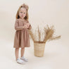 Vestido Infantil Manga Longa MiniMalista Liso Mocha - MiniMalista Baby - b2b, com-desconto-mm10, Frio, Kids, Menina, Neutro, tab-tam-vestido-manga-longa, Unissex, Winter Sale 40% -bebê-minimalista-estiloso