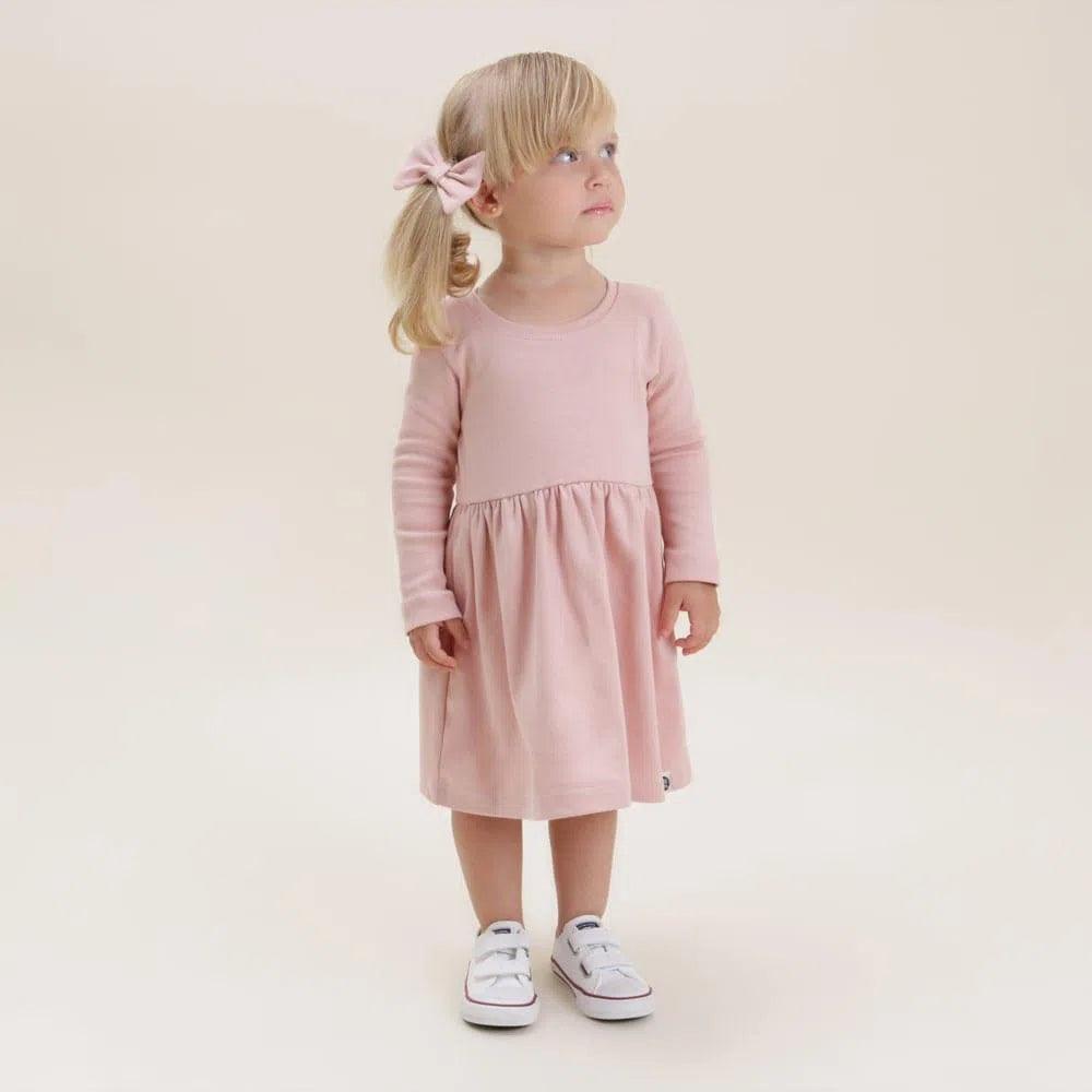 Vestido Infantil Manga Longa MiniMalista | Liso Mystic Rose - MiniMalista Baby - 0.3, 0.4, b2b, black-friday, com-desconto-mm10, Frio, Kids, Menina, tab-tam-vestido-manga-longa, Winter Sale 40% -bebê-minimalista-estiloso