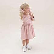 Vestido Infantil Manga Longa MiniMalista | Liso Mystic Rose - MiniMalista Baby - 0.3, 0.4, b2b, black-friday, com-desconto-mm10, Frio, Kids, Menina, tab-tam-vestido-manga-longa, Winter Sale 40% -bebê-minimalista-estiloso