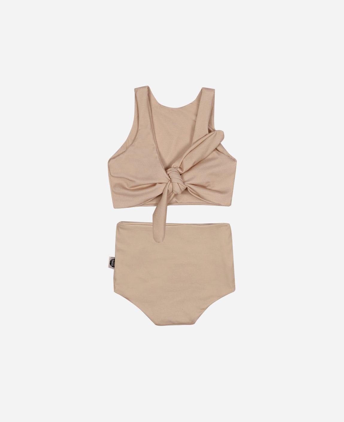 Biquini Dupla Face Infantil UV50+ MiniMalista | Liso Beige - MiniMalista Baby - 0, b2b, Calor, com-desconto-mm10, Menina, tab-tam-biquini, Verão -bebê-minimalista-estiloso