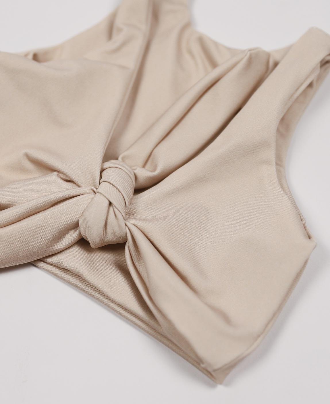 Biquini Dupla Face Infantil UV50+ MiniMalista | Liso Beige - MiniMalista Baby - 0, b2b, Calor, com-desconto-mm10, Menina, tab-tam-biquini, Verão -bebê-minimalista-estiloso