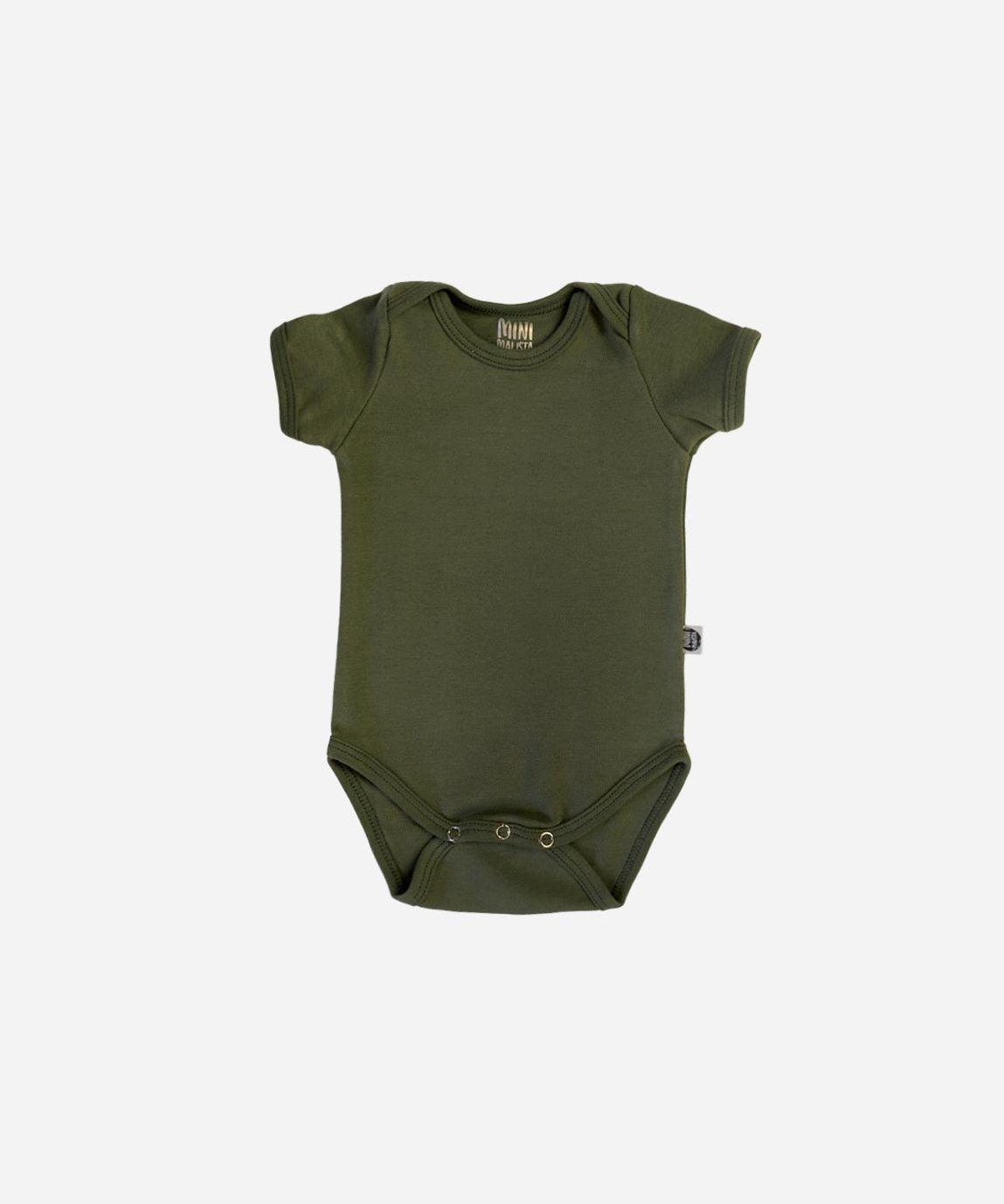 Body de Bebê Manga Curta Unissex MiniMalista | Liso Jungle Green - MiniMalista Baby - 0.2, b2b, Baby, black-friday, Christmas, com-desconto-mm10, Meia Estação, Menino, Natal, tab-tam-body-curto, Xmas -bebê-minimalista-estiloso