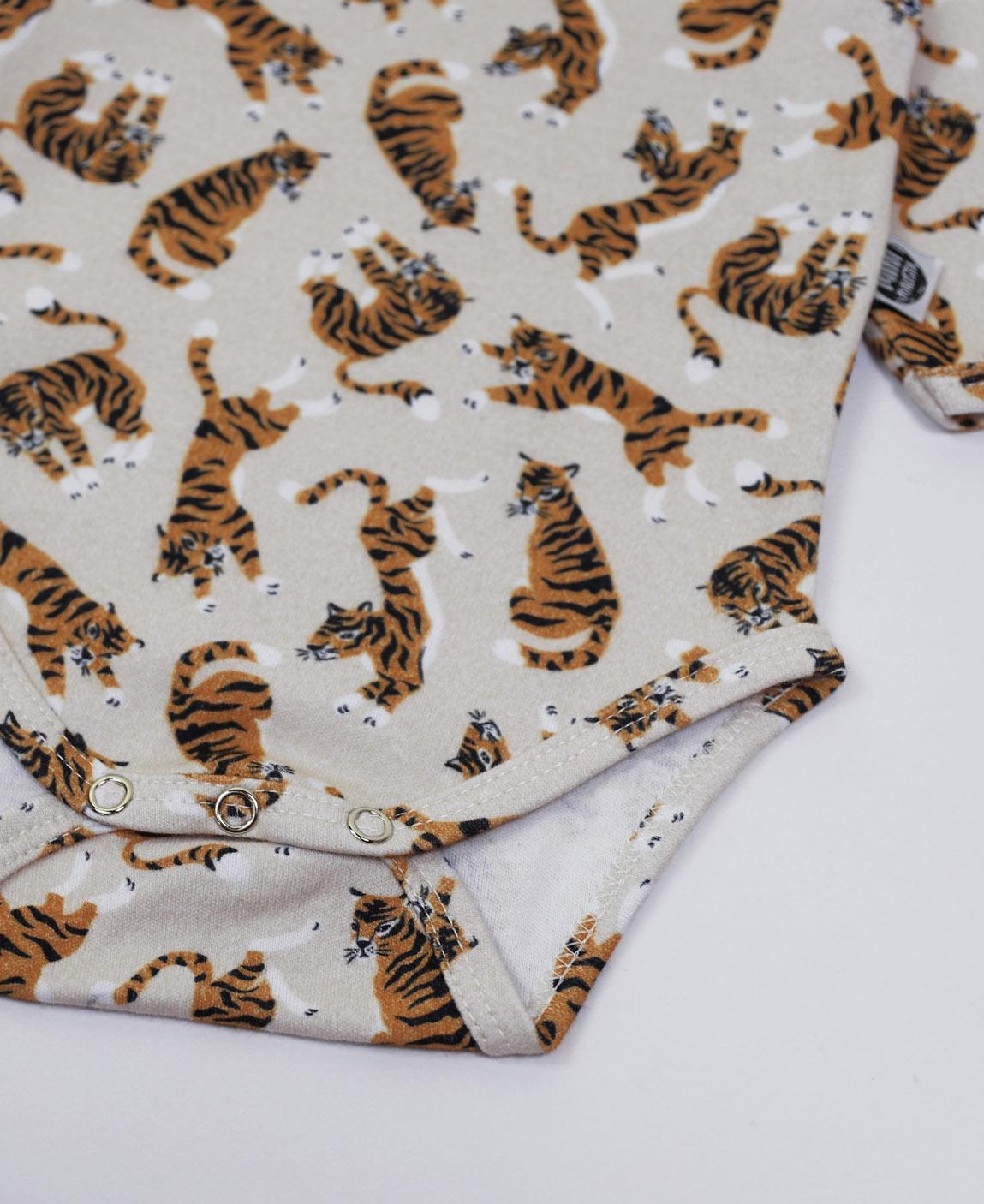 Body de Bebê Manga Longa Unissex | Tiger - MiniMalista Baby - 0.3, 0.35, b2b, Baby, black-friday, com-desconto-mm10, Frio, Menino, Neutro, tab-tam-body-manga-longa, Unissex -bebê-minimalista-estiloso