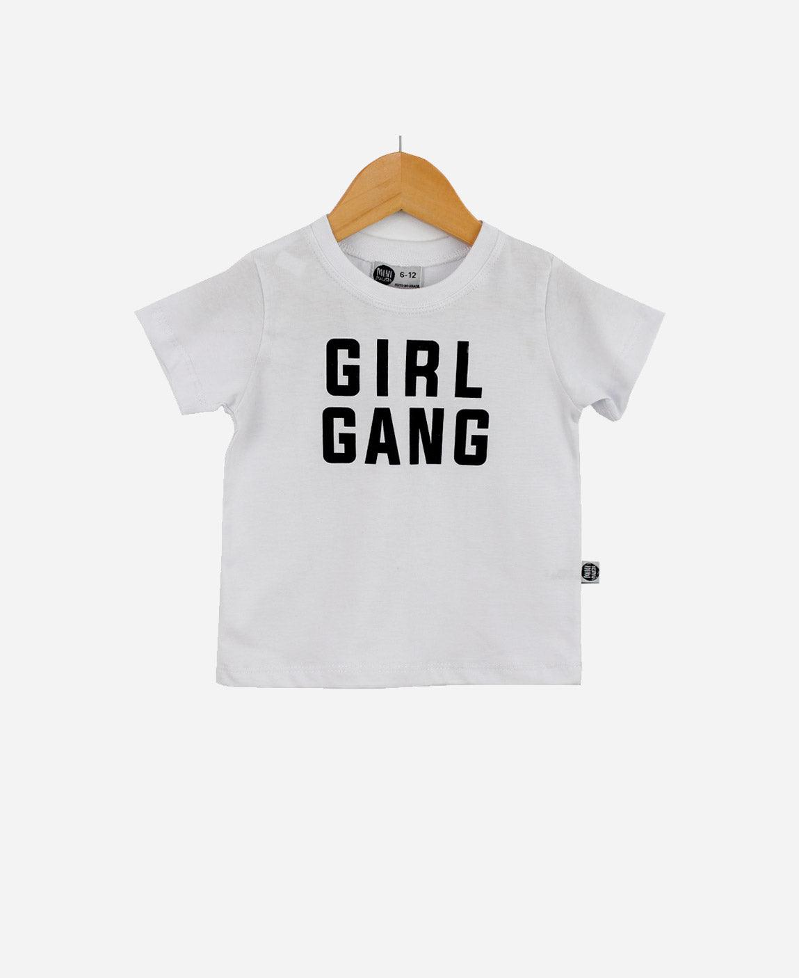 Camiseta Infantil Manga Curta Unissex GIRL GANG - MiniMalista Baby - b2b, Kids, Meia Estação, Neutro, outlet, Unissex -bebê-minimalista-estiloso