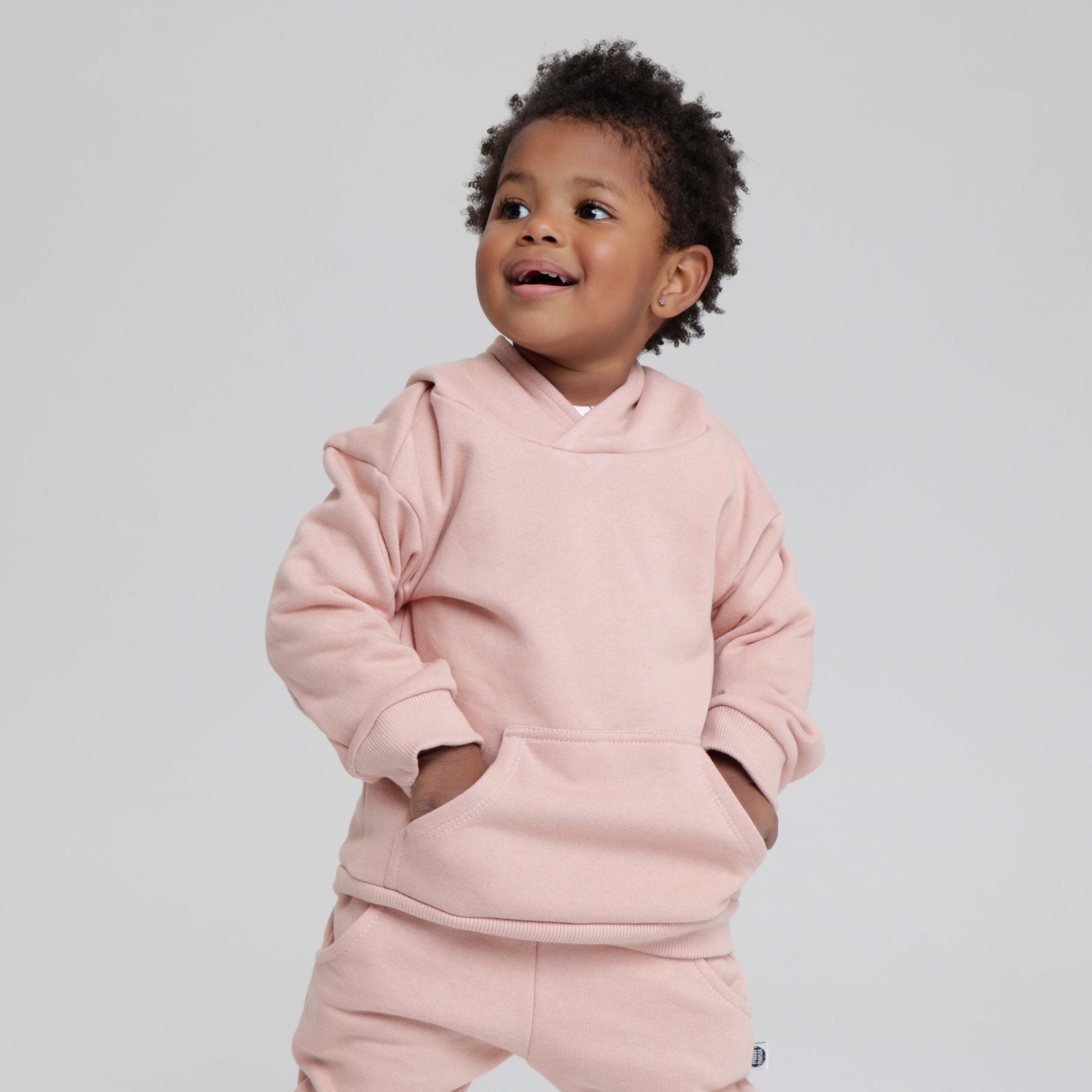 Moletom Infantil Capuz Peluciado Unissex MiniMalista Liso Mystic