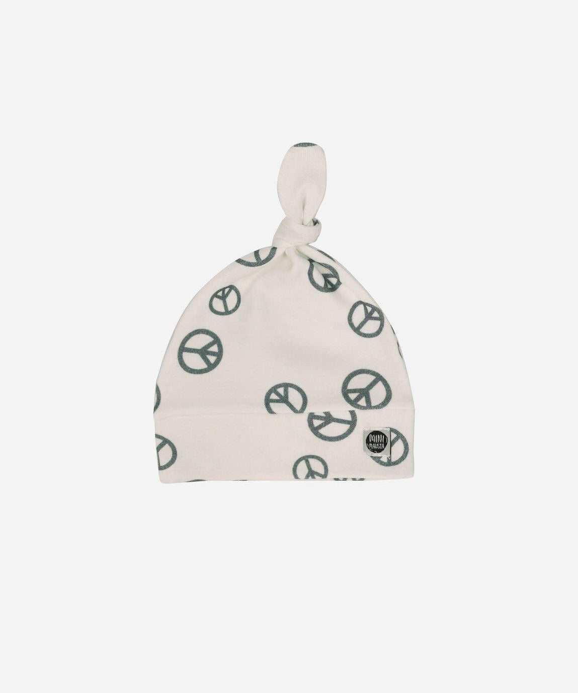 Touca Nó Recém-Nascido Unissex | Peace and Love - MiniMalista Baby - 0.3, b2b, Baby, black-friday, com-desconto-mm10, Meia Estação, Menino, tab-tam-touca-nó -bebê-minimalista-estiloso